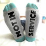 Funny 'Not In Service' Socks, thumbnail 1 of 3