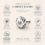 Midnight Vine Ceramic Cabinet Knob, thumbnail 4 of 9