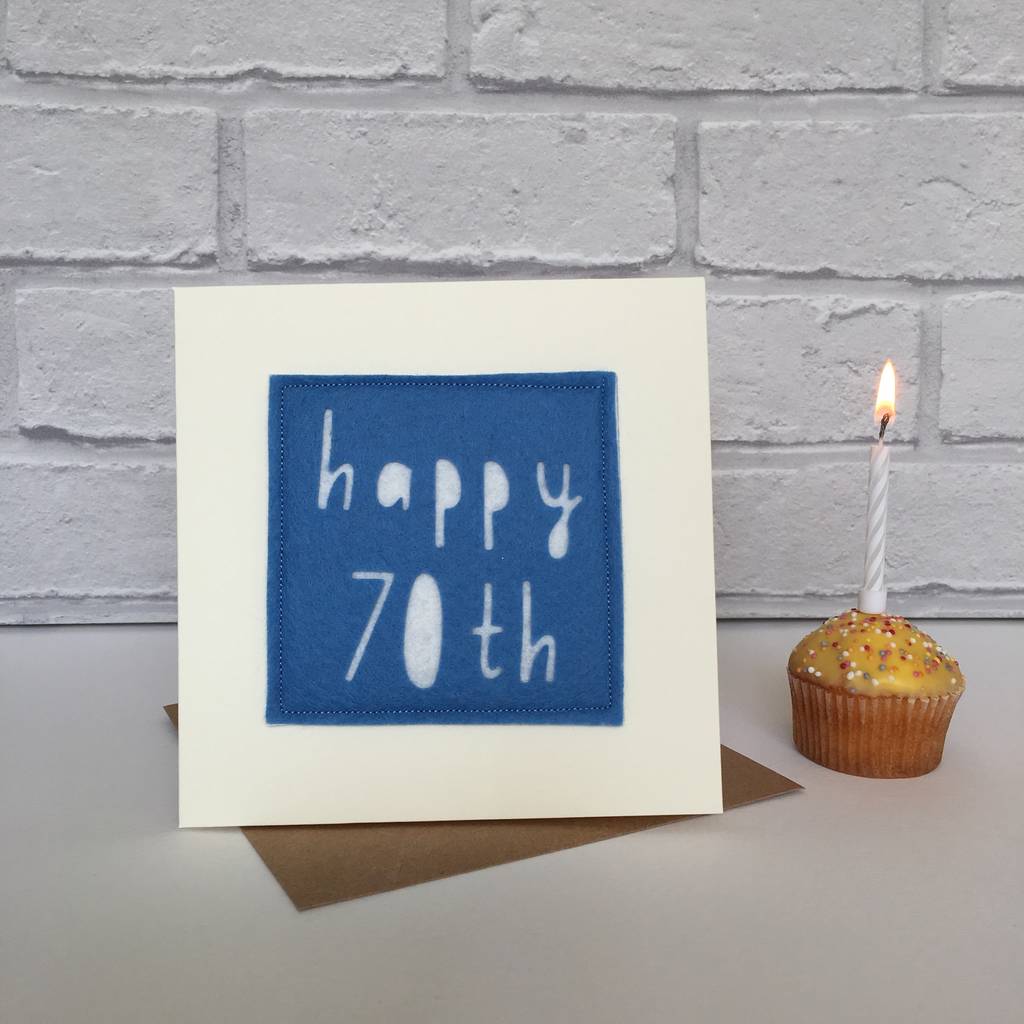 Happy 70th Birthday Milestone Card By Alphabet Bespoke Creations 