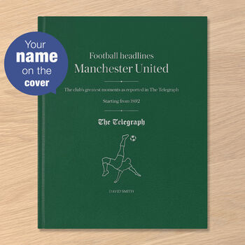 Manchester United Personalised Football Telegraph Book, 2 of 11