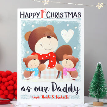Bear Twins 1st Christmas Card As Mummy Daddy, 3 of 6