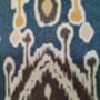 Blue Ikat Design Handmade Lampshade Blues Grey Beige Fabric Table Floor Or Ceiling Pendant, thumbnail 5 of 5