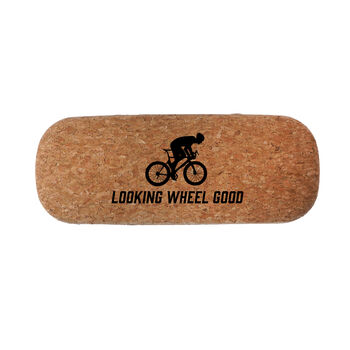 Cork Glasses Case 'Looking Wheel Good' | Beauty | Travel Case | Cycling | Bike Enthusiast, 2 of 2