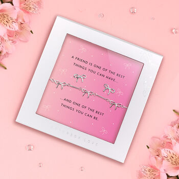 Friendship Bow Bracelet And Matching Earrings Set, 2 of 8