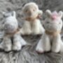 Personalised Huggy Unicorn Soft Newborn Toy, thumbnail 3 of 4