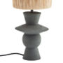 Madam Stoltz Iron Table Lamp With Natural Raffia Shade, thumbnail 4 of 5