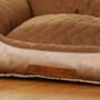 Luxury Quilted Dog Bed With Faux Leather, thumbnail 5 of 7