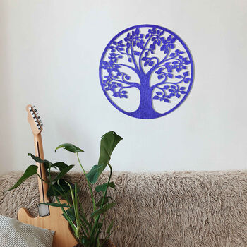 Modern Round Tree Wooden Wall Art For Home Walls, 11 of 12