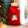 Personalised Santa And Rudolph Sack, thumbnail 1 of 3