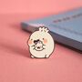 Dumpling Eating Enamel Pin | Cute Pin Badges, thumbnail 5 of 5