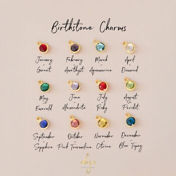 Initial Necklace With Birthstone, 4 of 12