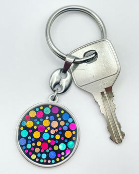 Disco Ball Keyring With Colourful Sparkles, 3 of 9