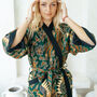 Green Batik Kimono Robe, thumbnail 1 of 7
