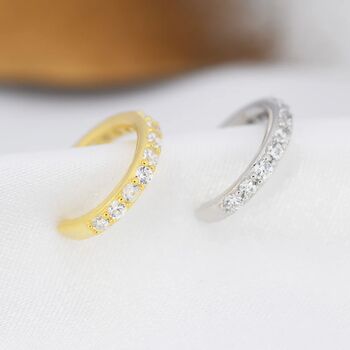 Minimalist Cz Ear Cuff In Sterling Silver, 5 of 11