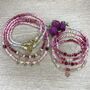 Ombre Red Bracelet With Pearls And Heart Charm, thumbnail 7 of 8
