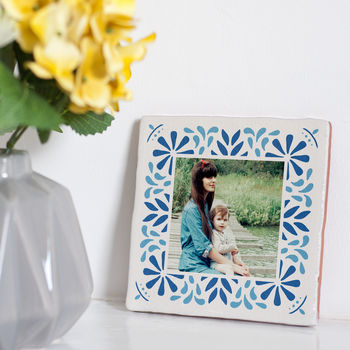 Personalised Portuguese Style Photo Tile With Text, 3 of 7