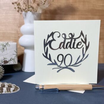 Personalised Papercut 90th Birthday Card, 12 of 12