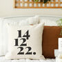 Personalised Date Cushion, thumbnail 1 of 2