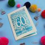 Personalised 60th Birthday Card Papercut Flower Design, thumbnail 3 of 7