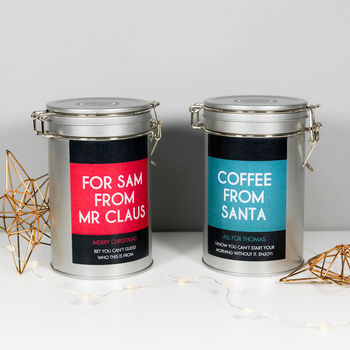 Secret Santa Coffee Gift In Tin, 3 of 5