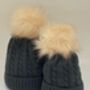 Matching Parent And Baby Knitted Pom Pom Hats, thumbnail 12 of 12