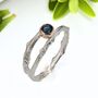 Blue Cabochon Sapphire Woodland Twig Engagement Ring, thumbnail 4 of 8