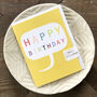 Mini Yellow Birthday Card, thumbnail 3 of 5