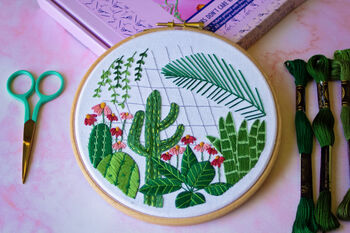 Glasshouse Cactus And Plants Embroidery Kit, 5 of 6