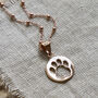Sterling Silver Paw Print Necklace, thumbnail 5 of 8