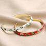 Cloisonné Bangle In Gold Plating, thumbnail 2 of 10