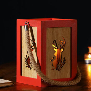 Vintage Scandi Wooden Candle Lantern, 6 of 11