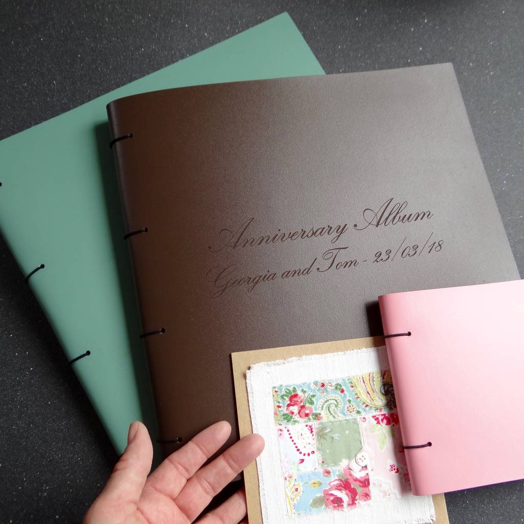 engraved leather photo album by artbox