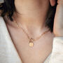 14k Gold Fill Paperclip Chain Necklace With Initial, thumbnail 2 of 5