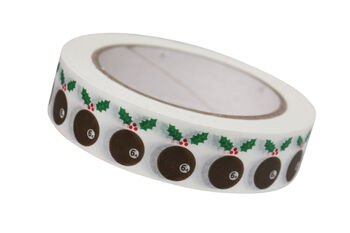 Paper Christmas Pudding Sticky Tape, 2 of 2
