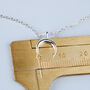 Sterling Silver Crescent Moon Pendant Necklace, thumbnail 4 of 5