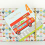 Animals On A Bus 4th Birthday Card, thumbnail 1 of 5