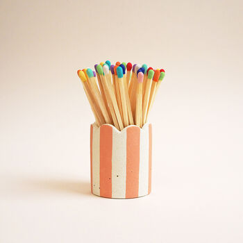 Stripy Match Stick Holders Choose Your Colours, 5 of 6