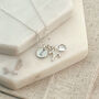Silver Plated Aries, Initial And Birthstone Necklace, thumbnail 1 of 7