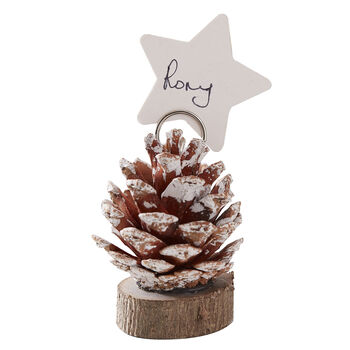 Christmas Pine Cone Place Card Holders Pack Six, 2 of 2