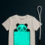 Panda Sensory Glow Drawing T Shirt – Interactive Uv Light Tee, thumbnail 2 of 6