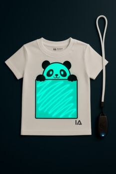 Panda Sensory Glow Drawing T Shirt – Interactive Uv Light Tee, 2 of 6