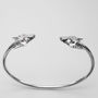 Fox Bangle In Silver With Rubies, thumbnail 2 of 3