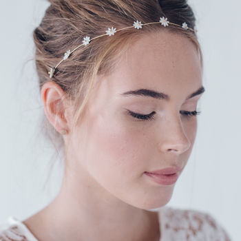Flower Wedding Headband Bridal Hairvine Daisy, 2 of 12