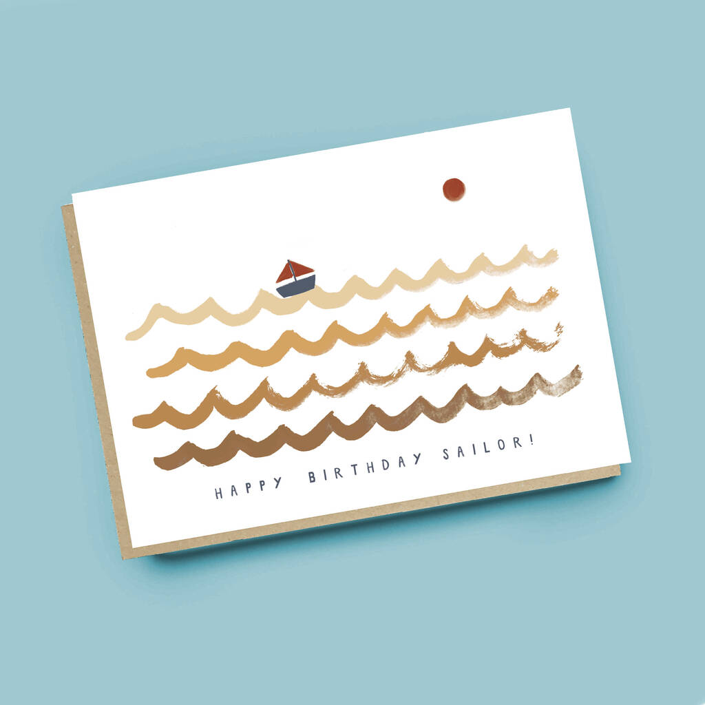 Sailboat Birthday Card By Jade Fisher