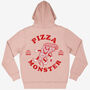 Pizza Monster Unisex Graphic Hoodie In Peach, thumbnail 2 of 2