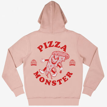 Pizza Monster Unisex Graphic Hoodie In Peach, 2 of 2