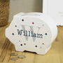 Initial And Stars Personalised Piggy Bank, thumbnail 2 of 2