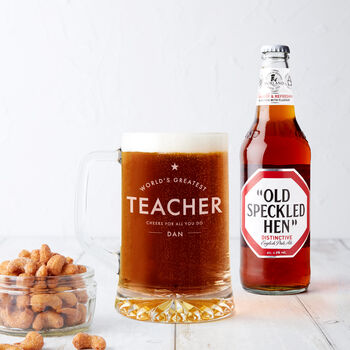 'Worlds Greatest Teacher' Personalised Beer Tankard, 2 of 4