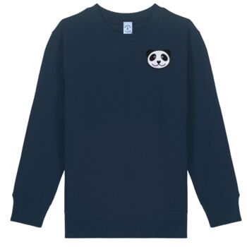 Childrens Organic Cotton Embroidered Panda Sweatshirt, 9 of 11