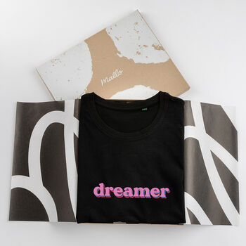 Dreamer Slogan Cotton T Shirt For Her, 2 of 6